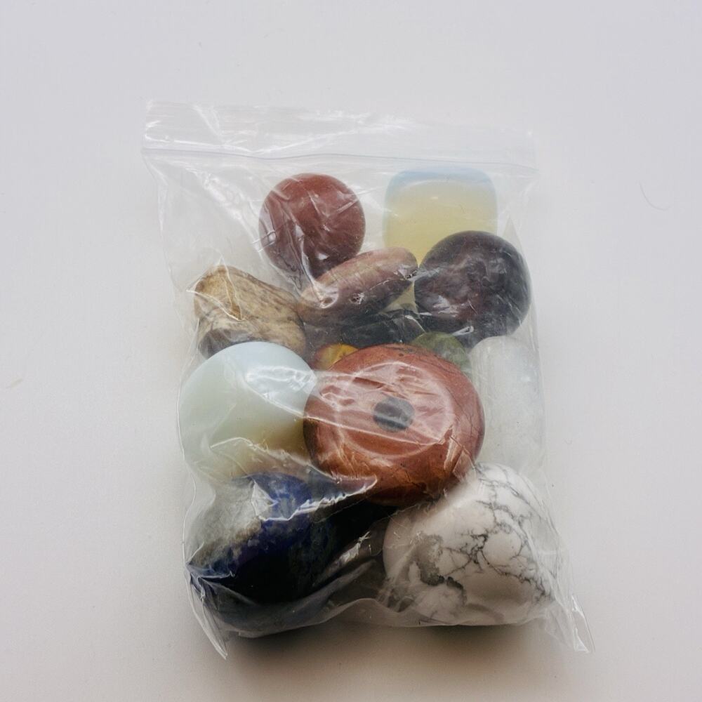 14 Assorted Polished Loose Stones Gemstone Collection 196g Craft & Display